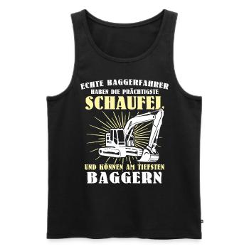 Bagger Baggerfahrer - Männer Premium Bio Tank Top - Schwarz - Vorne - AI Model Male 178 light (178cm)