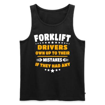 Stapler Gabelstapler - Männer Premium Bio Tank Top - Schwarz - Vorne - AI Model Male 178 light (178cm)