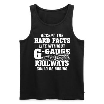 Spur G Modelleisenbahn Gartenbahn - Männer Premium Bio Tank Top - Schwarz - Vorne - AI Model Male 178 light (178cm)