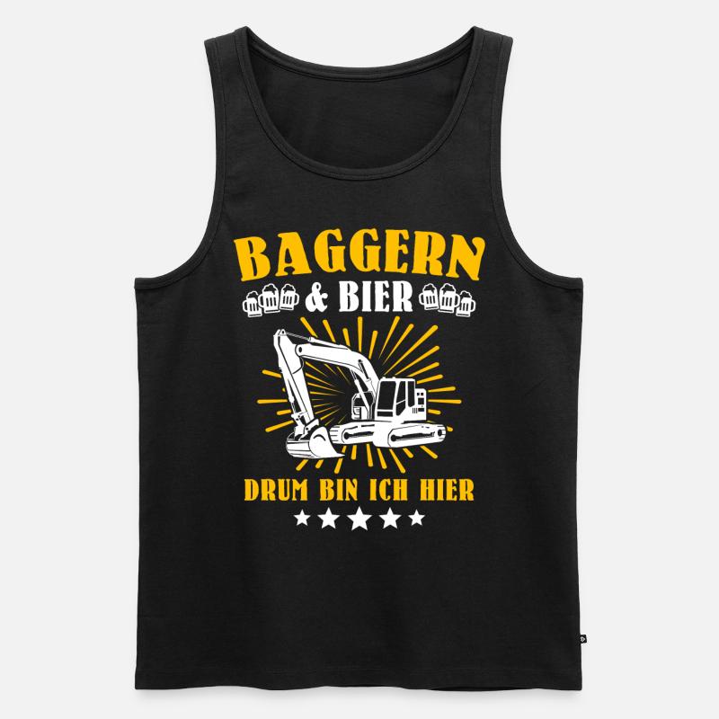 Baggerfahrer Bagger - Männer Premium Bio Tank Top - Schwarz