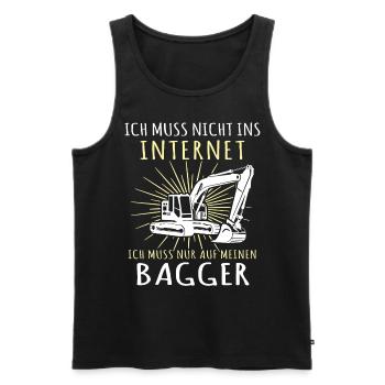 Baggerfahrer Bagger - Männer Premium Bio Tank Top - Schwarz - Vorne - Michal (187cm)