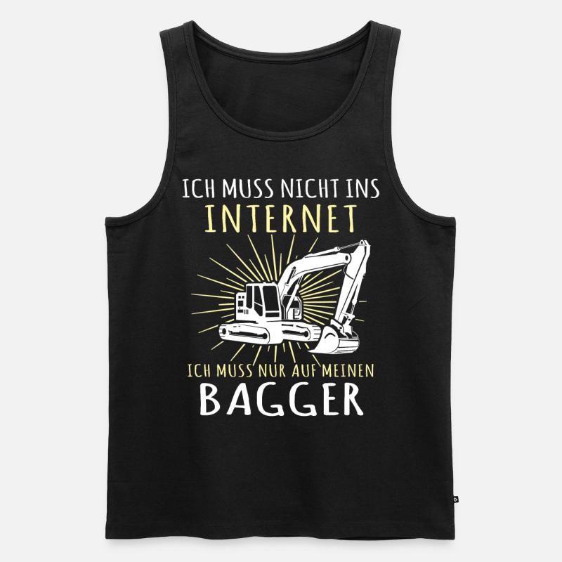 Baggerfahrer Bagger - Männer Premium Bio Tank Top - Schwarz