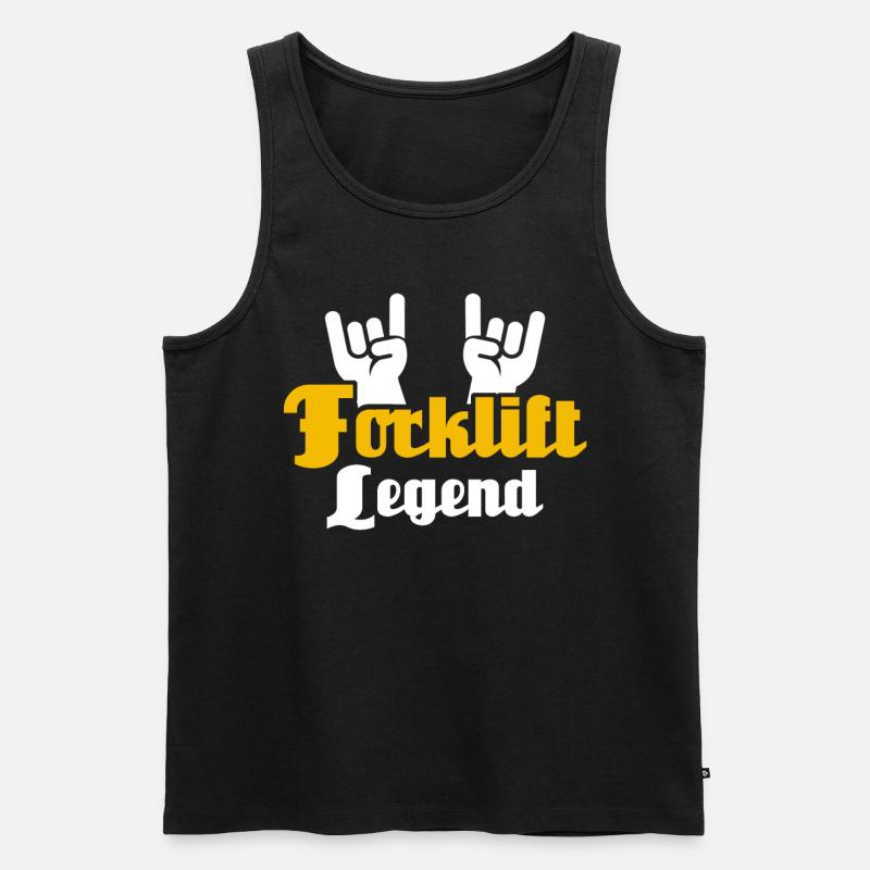 Stapler Legende Staplerfahrer - Männer Premium Bio Tank Top - Schwarz