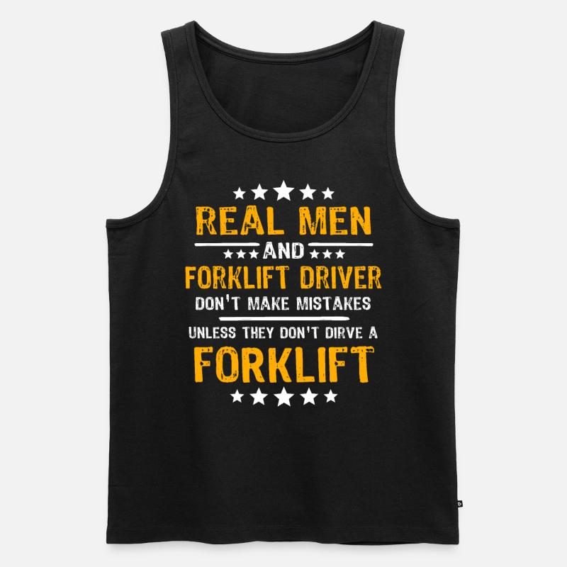 Stapler Männer Staplerfahrer - Männer Premium Bio Tank Top - Schwarz