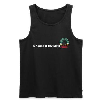 Gartenbahn Flüsterer Garteneisenbahn Spur G - Männer Premium Bio Tank Top - Schwarz - Vorne - AI Model Male 178 light (178cm)