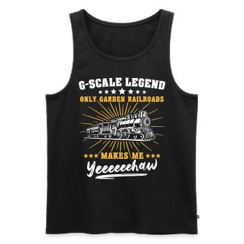 Gartenbahn Legende Garteneisenbahn Spur G - Männer Premium Bio Tank Top - Schwarz - Vorne - AI Model Male 178 light (178cm)