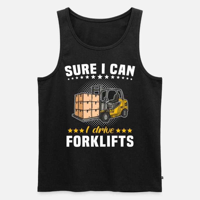 Stapler Staplerfahrer - Männer Premium Bio Tank Top - Schwarz