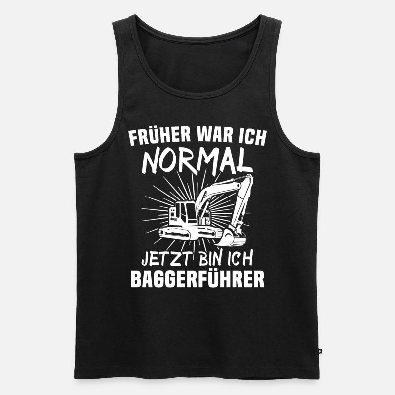 Baggerfahrer Bagger - Männer Premium Bio Tank Top - Schwarz