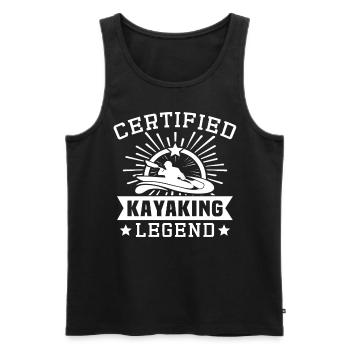 Kayaking Kayaker Kayak - Men's Premium Organic Tank Top - black - Front - AI Model Male 178 light (178cm)