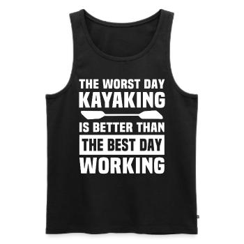 Kayaking Kayak Kayaker - Men's Premium Organic Tank Top - black - Front - AI Model Male 178 light (178cm)