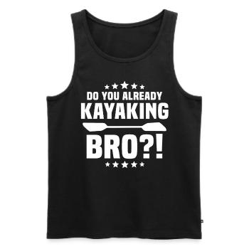 Kayaking Kayaker Kayak - Men's Premium Organic Tank Top - black - Front - AI Model Male 178 light (178cm)
