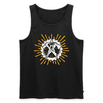 Carpenter carpenter - Men's Premium Organic Tank Top - black - Front - AI Model Male 178 light (178cm)