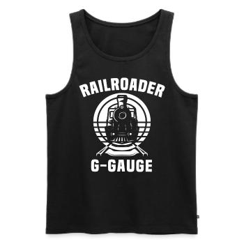 Modelleisenbahn Spur G Gartenbahn - Männer Premium Bio Tank Top - Schwarz - Vorne - AI Model Male 178 light (178cm)