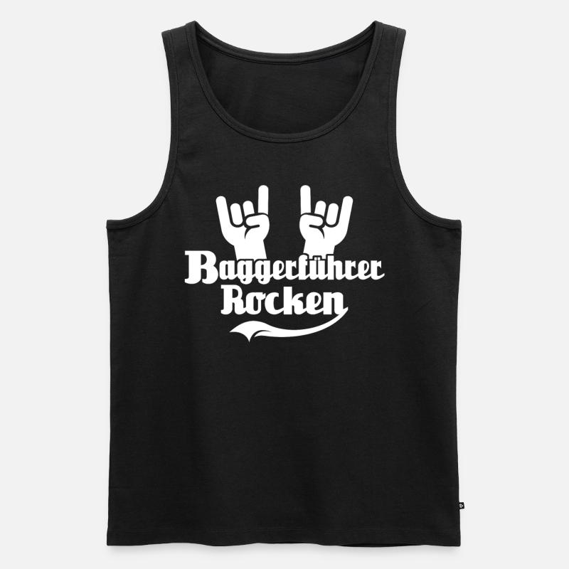 Baggerfuehrer Baggerfahrer - Männer Premium Bio Tank Top - Schwarz