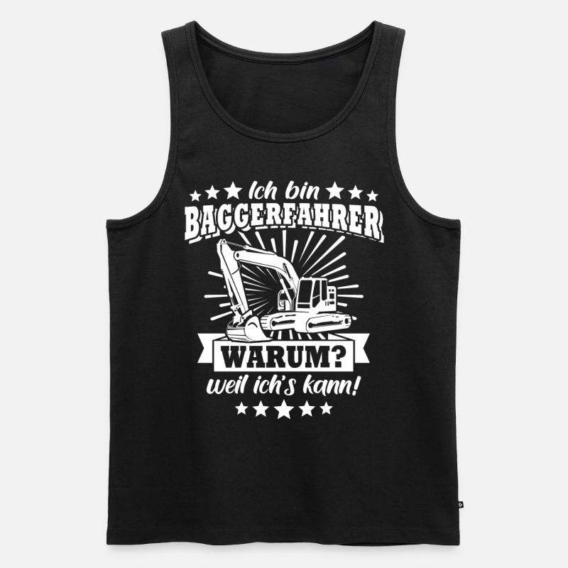 Baggerfuehrer Baggerfahrer - Männer Premium Bio Tank Top - Schwarz