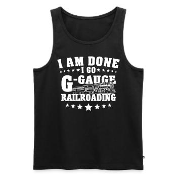 Garteneisenbahn Modellbahn Spur G - Männer Premium Bio Tank Top - Schwarz - Vorne - AI Model Male 178 light (178cm)