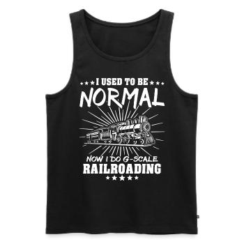 Garteneisenbahn Modellbahn Spur G - Männer Premium Bio Tank Top - Schwarz - Vorne - AI Model Male 178 light (178cm)