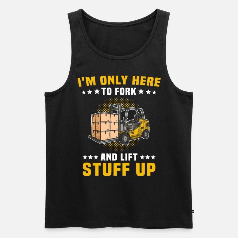 Staplerfahrer Stapler Gabelstapler - Männer Premium Bio Tank Top - Schwarz
