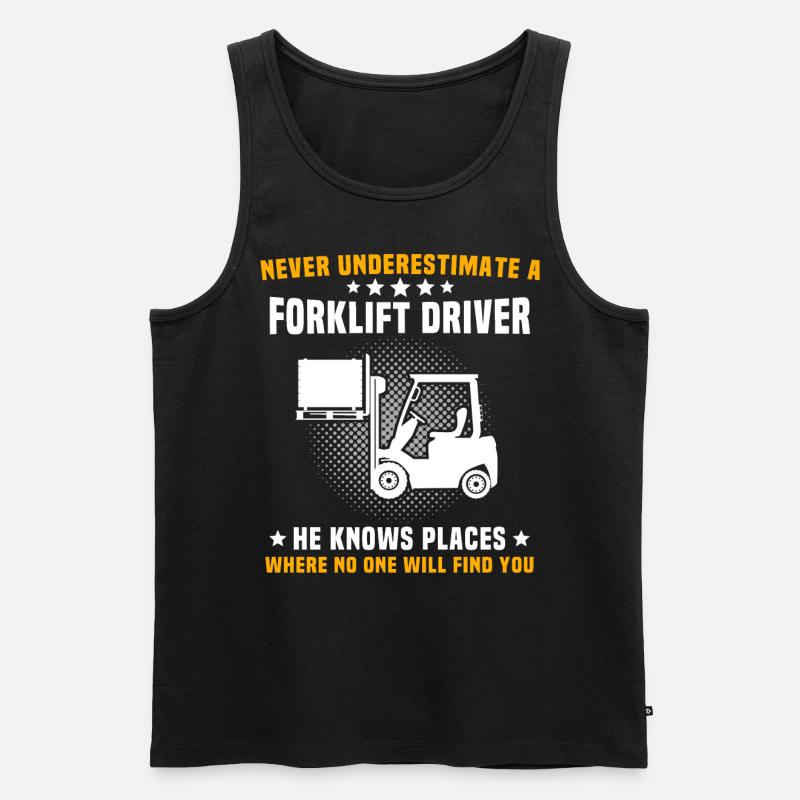 Staplerfahrer Stapler Gabelstapler - Männer Premium Bio Tank Top - Schwarz