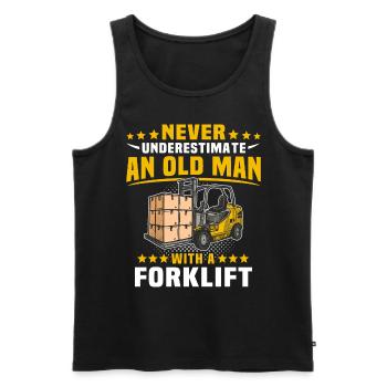 Underestimate man forklift - Men's Premium Organic Tank Top - black - Front - Michal (187cm)
