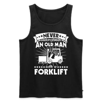 Underestimate man forklift - Men's Premium Organic Tank Top - black - Front - Michal (187cm)