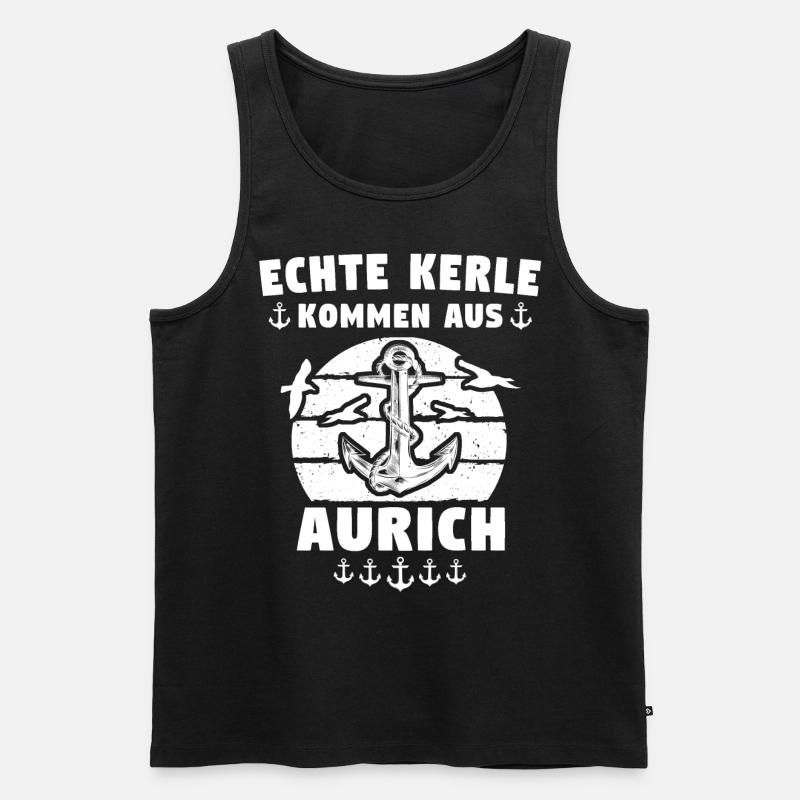 Aurich - Männer Premium Bio Tank Top - Schwarz