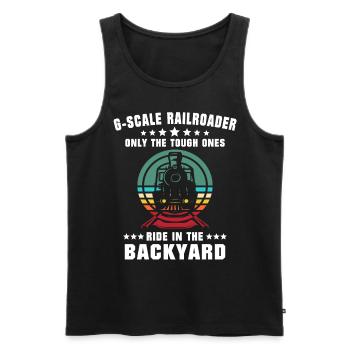 Modelleisenbahn Spur G Gartenbahn - Männer Premium Bio Tank Top - Schwarz - Vorne - AI Model Male 178 light (178cm)