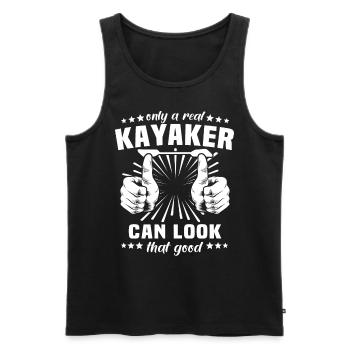 Kayaker Kayaking - Männer Premium Bio Tank Top - Schwarz - Vorne - AI Model Male 178 light (178cm)