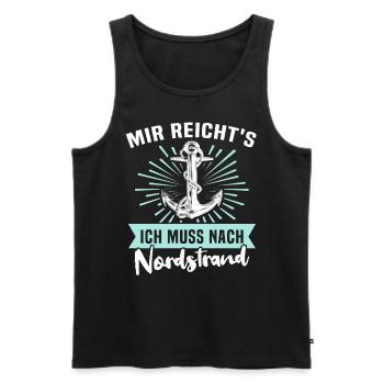 Nordstrander Sprüche Nordstrand - Männer Premium Bio Tank Top - Schwarz - Vorne - Michal (187cm)