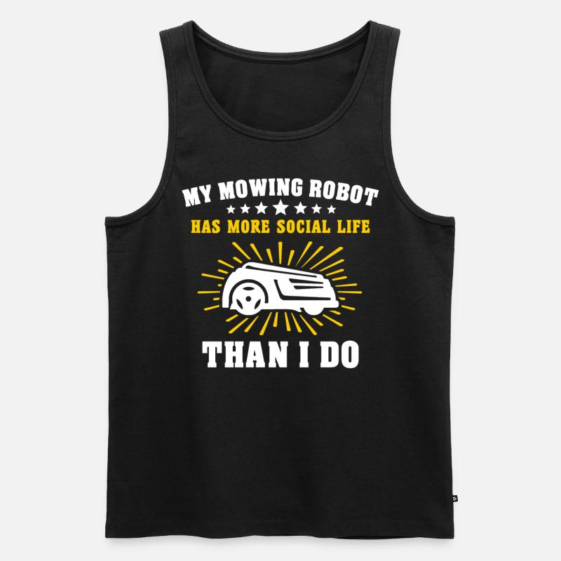 Mähroboter Rasenmähroboter - Männer Premium Bio Tank Top - Schwarz