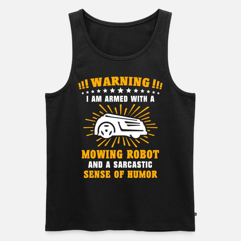 Mähroboter Rasenmäher Roboter Rasenmähroboter - Männer Premium Bio Tank Top - Schwarz