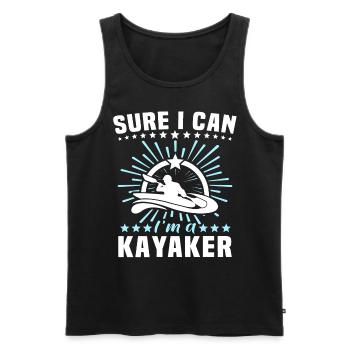Kayaker Kayak Kayaking - Men's Premium Organic Tank Top - black - Front - Michal (187cm)