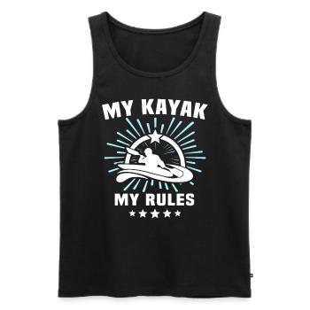 Kayaker Kayak Kayaking - Men's Premium Organic Tank Top - black - Front - Michal (187cm)