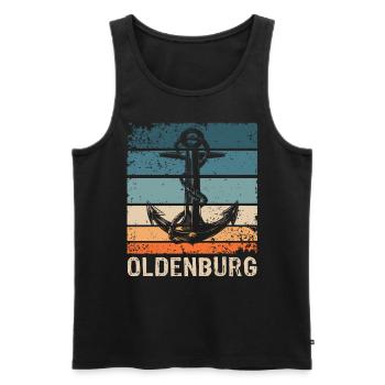 Oldenburger Sprüche Oldenburg - Männer Premium Bio Tank Top - Schwarz - Vorne - AI Model Male 178 light (178cm)