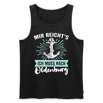 Oldenburger Sprüche Oldenburg - Männer Premium Bio Tank Top - Schwarz - Vorne - AI Model Male 178 light (178cm)