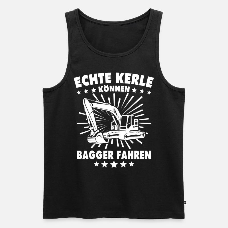 Baggerführer Bagger Baggerfahrer - Männer Premium Bio Tank Top - Schwarz