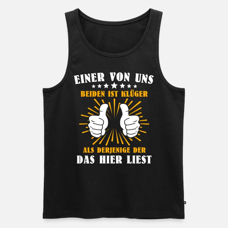 Klüger Als Du - Männer Premium Bio Tank Top - Schwarz