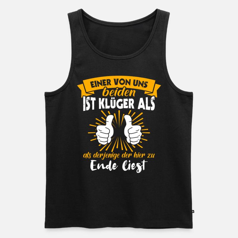 Klüger Als Du - Männer Premium Bio Tank Top - Schwarz
