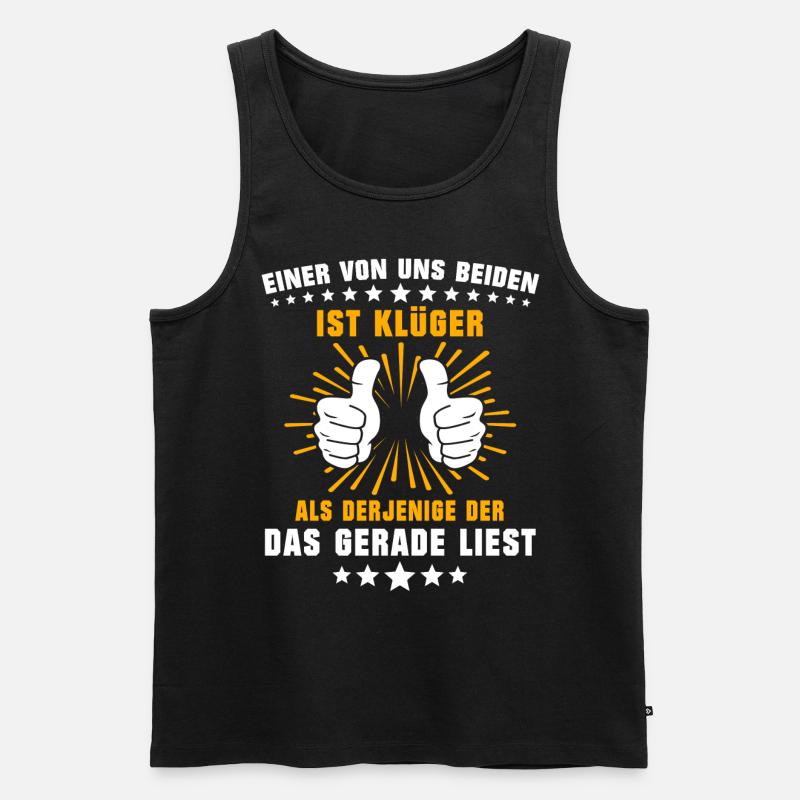 Klüger Als Du - Männer Premium Bio Tank Top - Schwarz