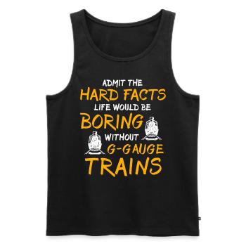 Gartenbahn Modelleisenbahn - Männer Premium Bio Tank Top - Schwarz - Vorne - AI Model Male 178 light (178cm)