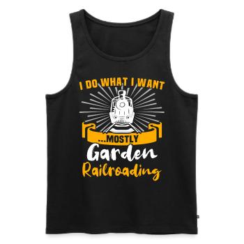 Garden Railway Garden Railway G Gauge - Men's Premium Organic Tank Top - black - Front - AI Model Male 178 light (178cm)