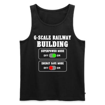 Garden Railway Garden Railway G Gauge - Men's Premium Organic Tank Top - black - Front - AI Model Male 178 light (178cm)