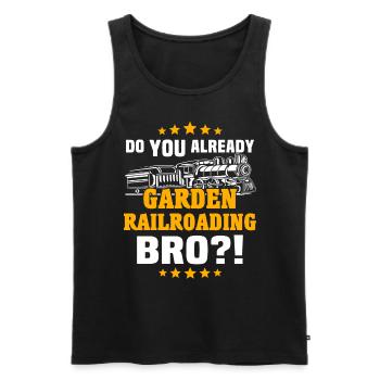 Garden Railway Garden Railway G Gauge - Men's Premium Organic Tank Top - black - Front - AI Model Male 178 light (178cm)