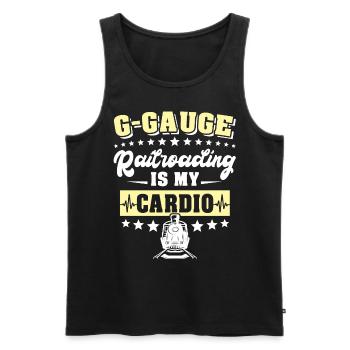 Garden Railway Garden Railway G Gauge - Men's Premium Organic Tank Top - black - Front - AI Model Male 178 light (178cm)