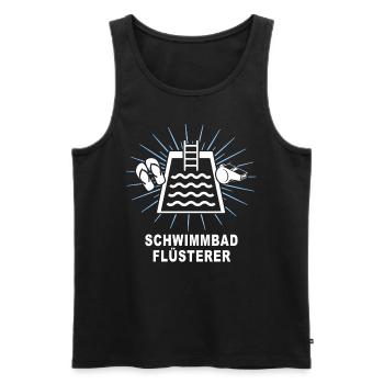 Bademeister Schwimmmeister - Männer Premium Bio Tank Top - Schwarz - Vorne - Michal (187cm)