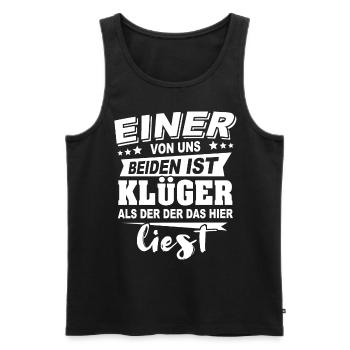 Klüger Als Du - Männer Premium Bio Tank Top - Schwarz - Vorne - Michal (187cm)