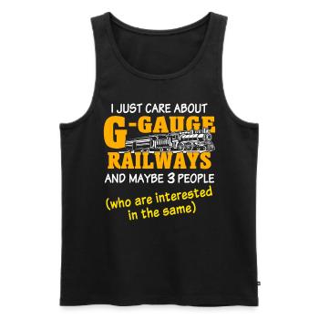 Garteneisenbahn Modelleisenbahn Spur G - Männer Premium Bio Tank Top - Schwarz - Vorne - AI Model Male 178 light (178cm)