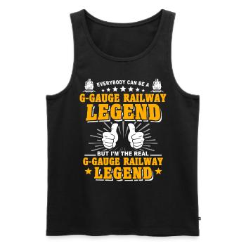 Garteneisenbahn Modelleisenbahn Spur G - Männer Premium Bio Tank Top - Schwarz - Vorne - AI Model Male 178 light (178cm)