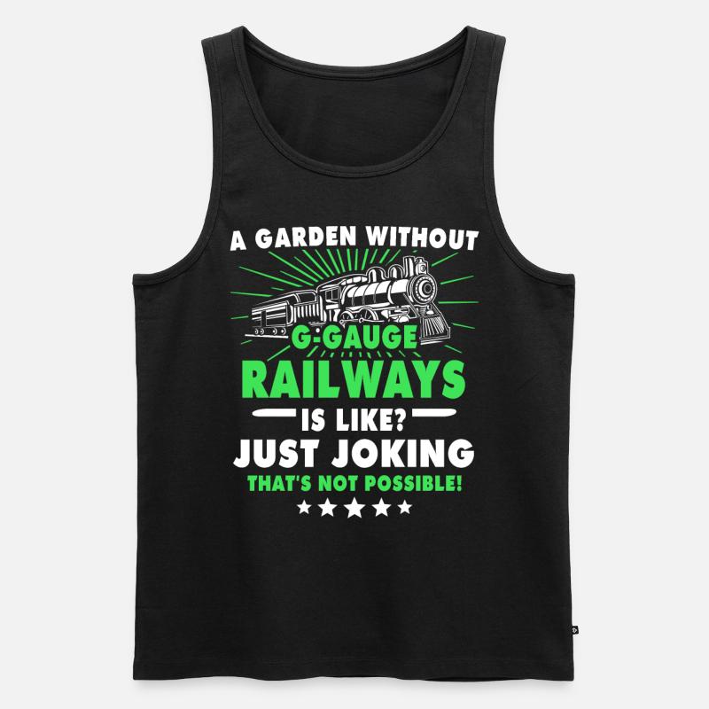 Garteneisenbahn Modelleisenbahn Spur G - Männer Premium Bio Tank Top - Schwarz