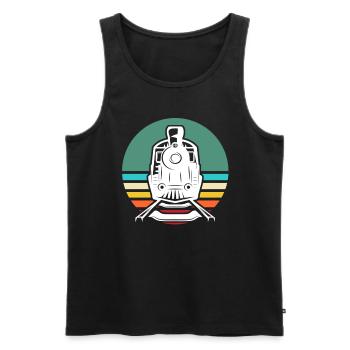 Model railway G gauge - Men's Premium Organic Tank Top - black - Front - AI Model Male 178 light (178cm)